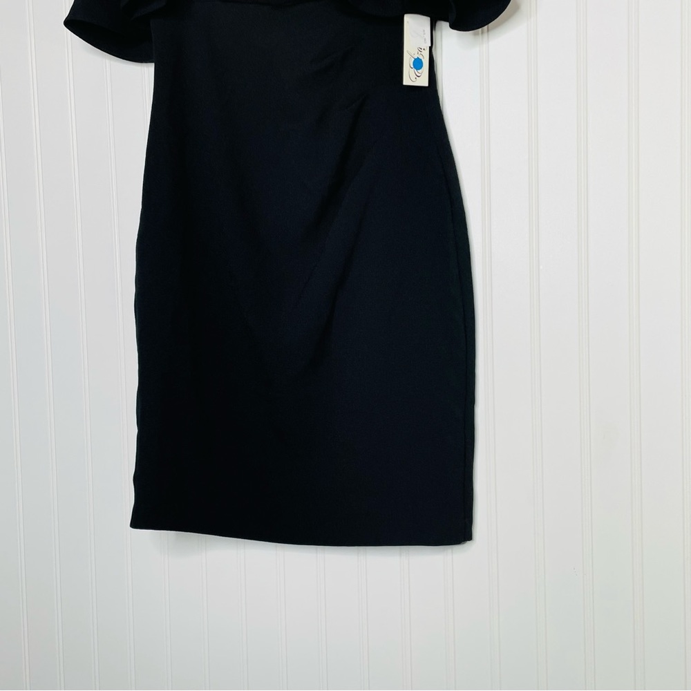 Eliza J Cold Shoulder Flutter Sleeve Dress - Picture 3 of 7